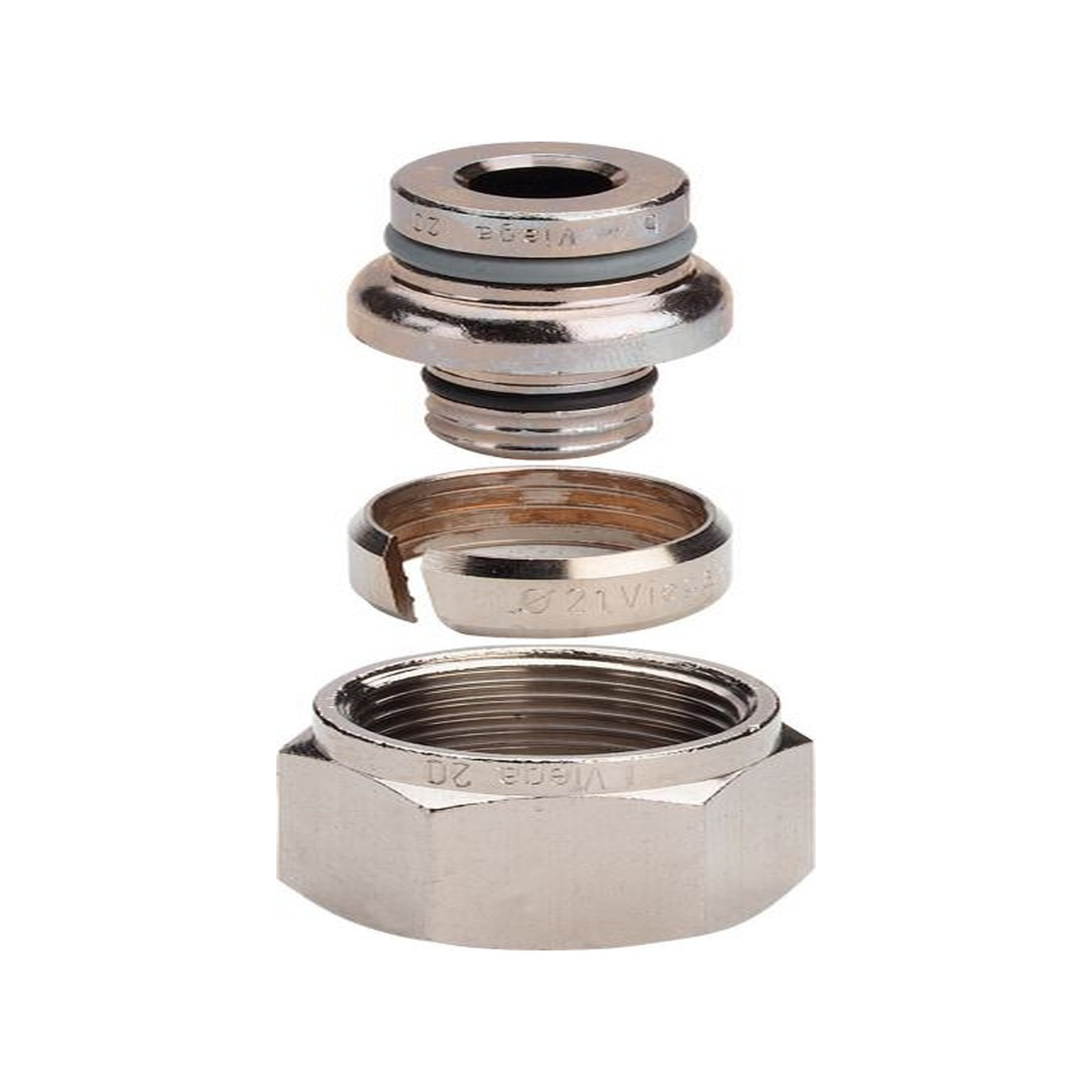 Viega Sanfix-P 1035 Klemmringverschraubung 16mm Eurokonus vernickelt 495442