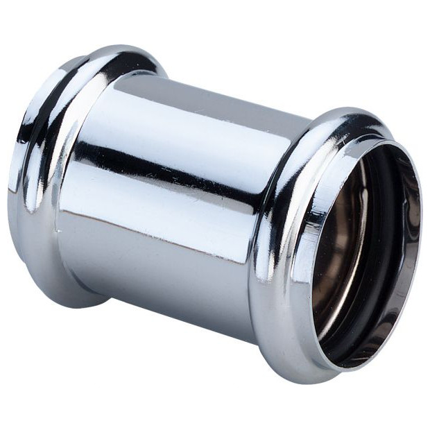 VIEGA Muffe 3895 28mm Messing verchromt O-Ringe 115197