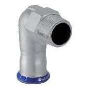 Geberit Pressfitting Edelstahl Mapress Uebergangswinkel 90Grad AG d18 R1-2 Pressindikator 33834