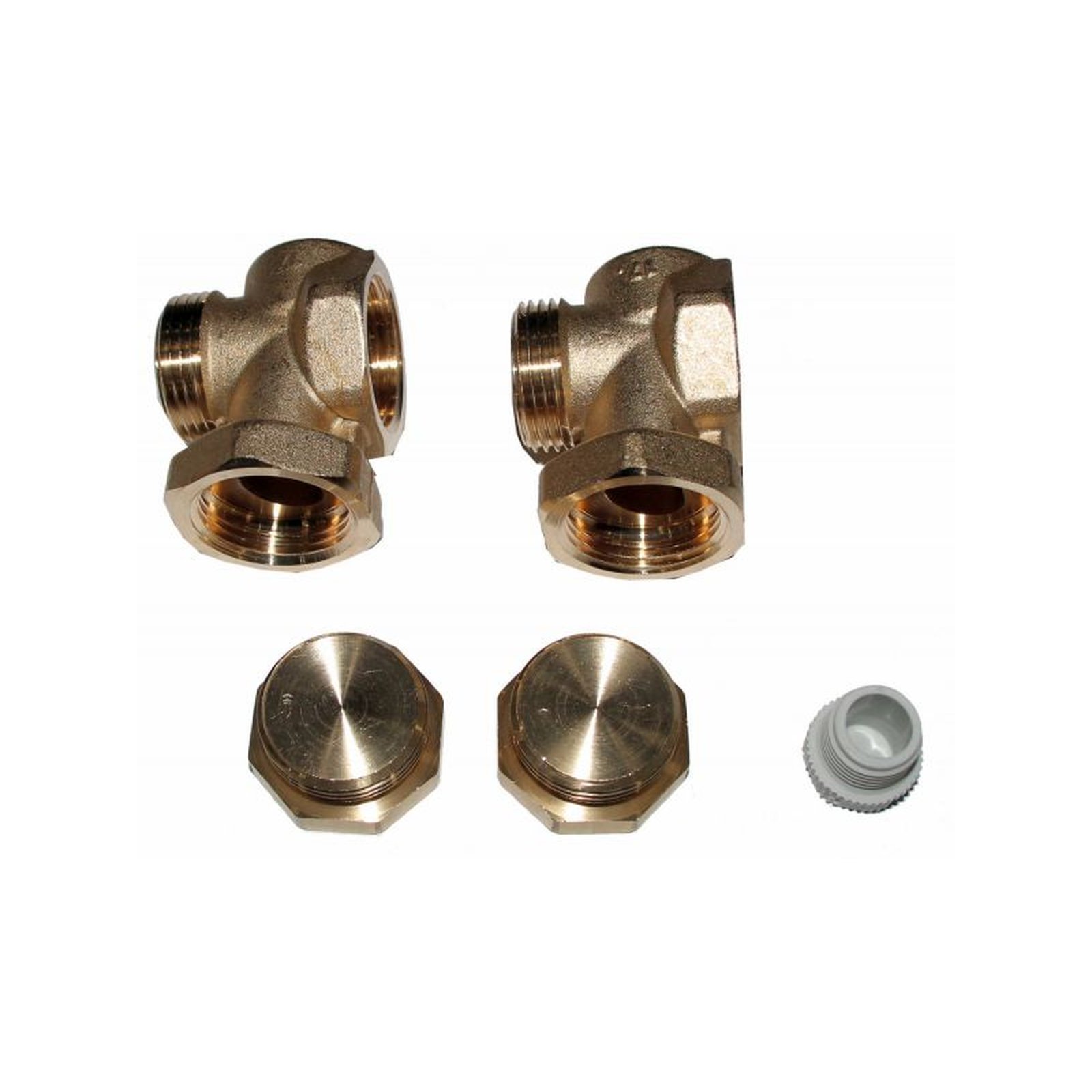 Wolf Anschluss-Set TopSon F3-1 F3-1Q CFK-1 Kollektorfeld Spezialgussarmaturen 3/4 Zoll Abschlussstopfen 2482410