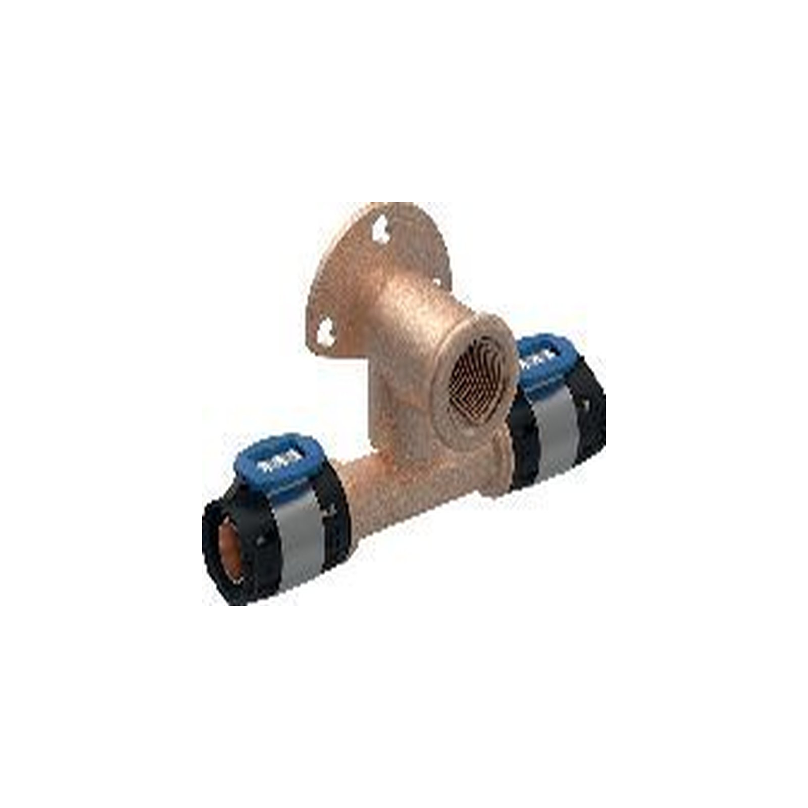 Geberit FlowFit T-Anschlusswinkel 90 Grad abgesetzt Rotguss 20mm 1/2 Zoll DN15 620981001