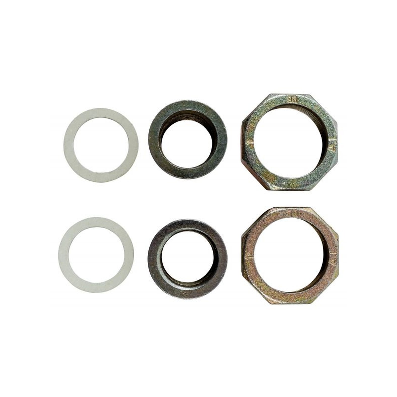 Wolf Übergangsverschraubung 1 1/2 Zoll 1 Zoll Innengewinde Überwurfmutter Flachdichtung 2 Stück 2012074