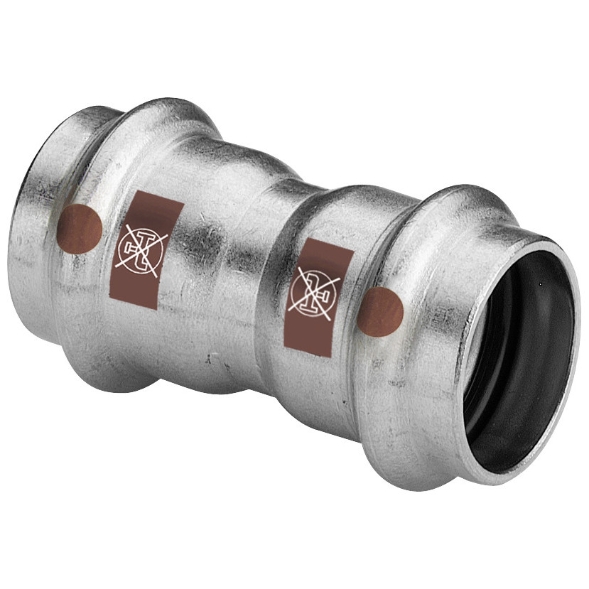 Viega Muffe Temponox 1715 15 mm Stahl nichtrostend SC-Contur EPDM 809065