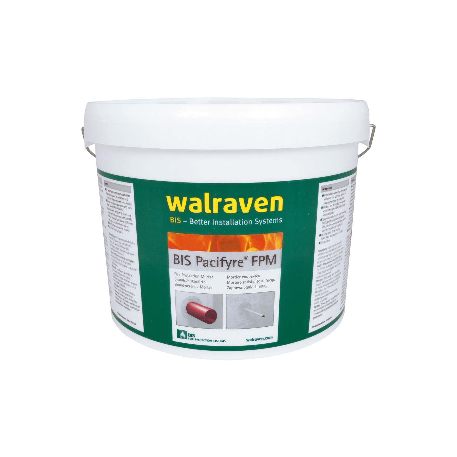 Walraven Brandschutzmörtel Pacifyre FPM Mörtelpulver A1 MG III 15 kg 2180015300