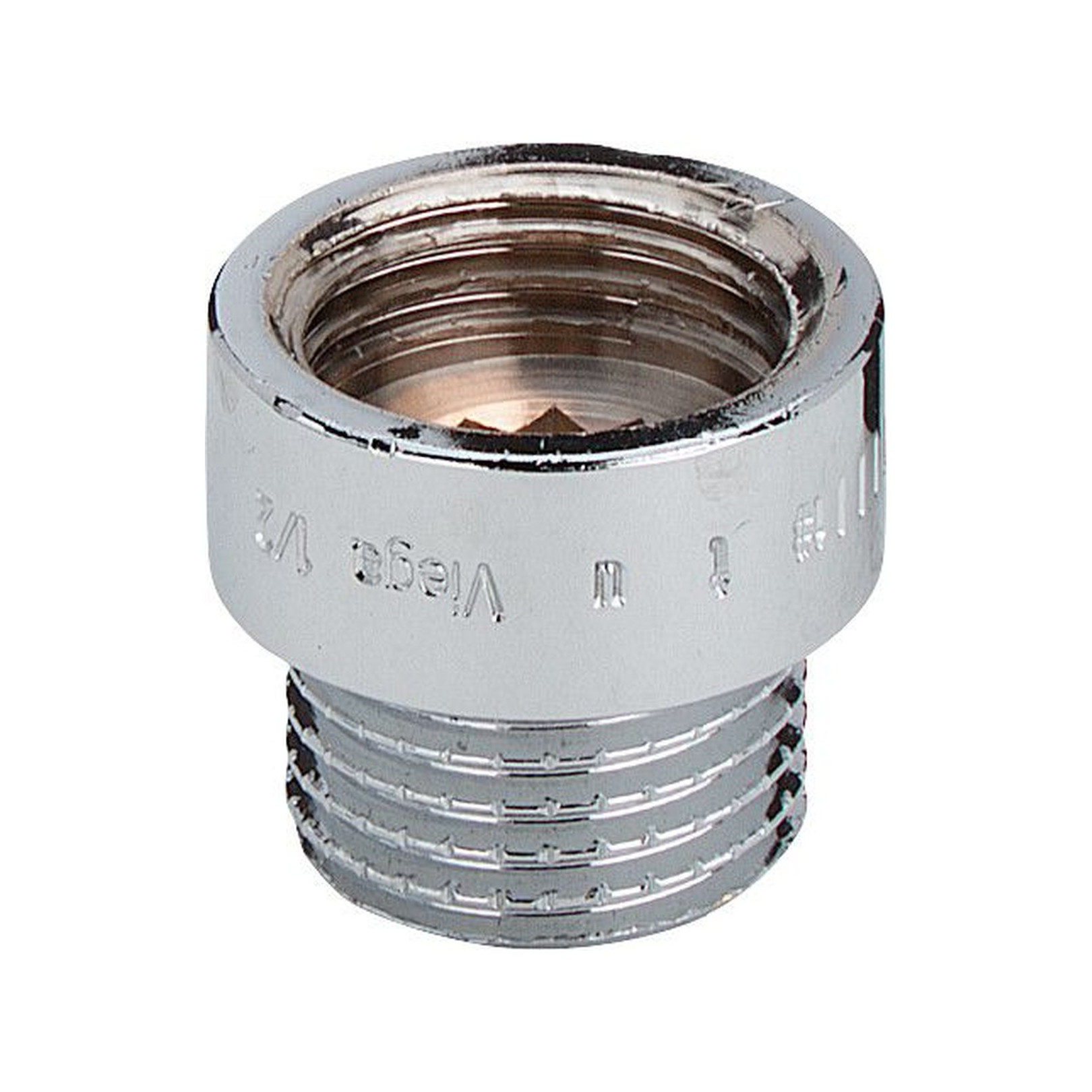 VIEGA Hahnverlängerung Rotguss 3526 1/2x15 mm verchromt Innenvielkant aufgerautes Gewinde 447168