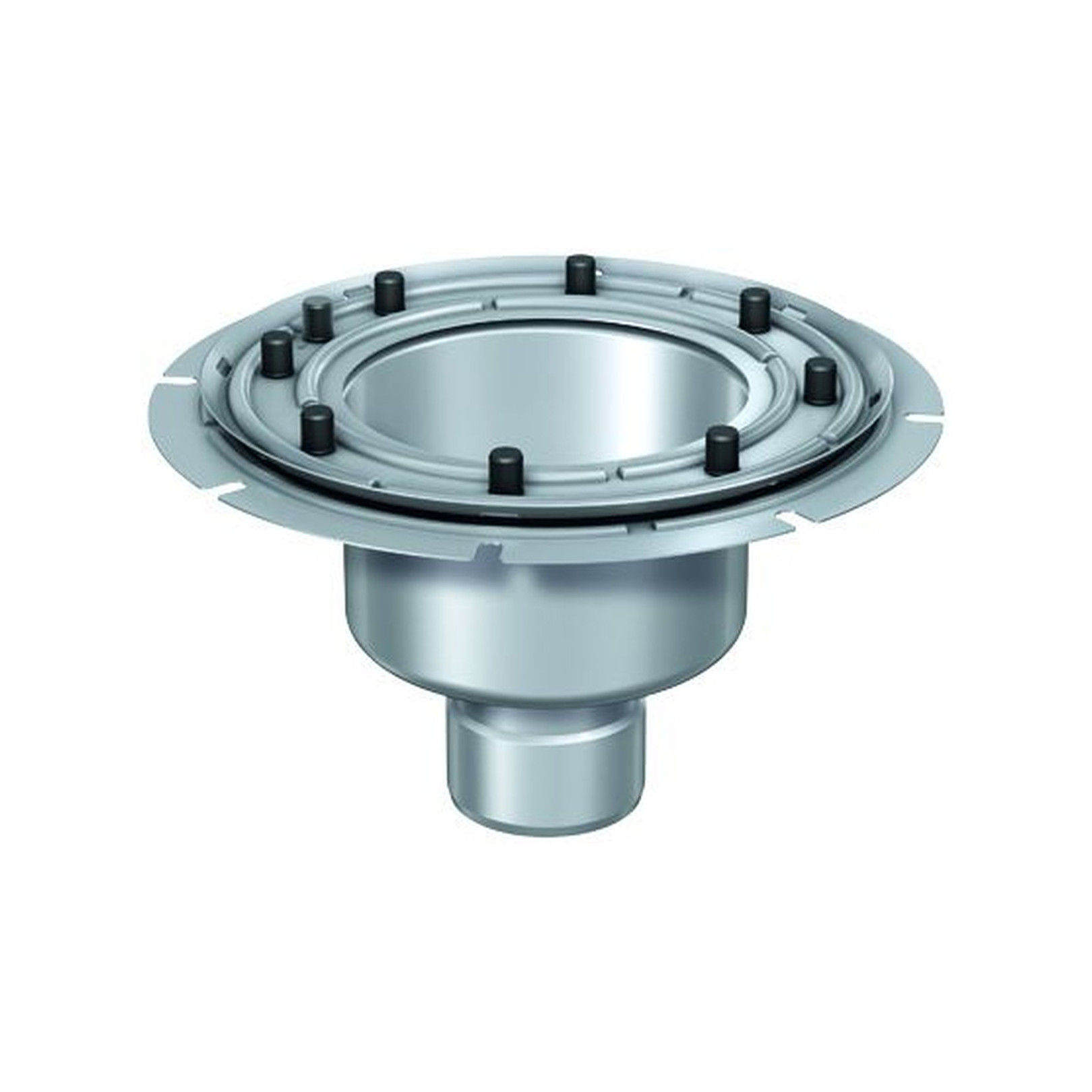 ACO Passavant Bodenablauf Variant-CR DN100 90 Grad Pressdichtungsflansch 2,0l/s 9519.20.00