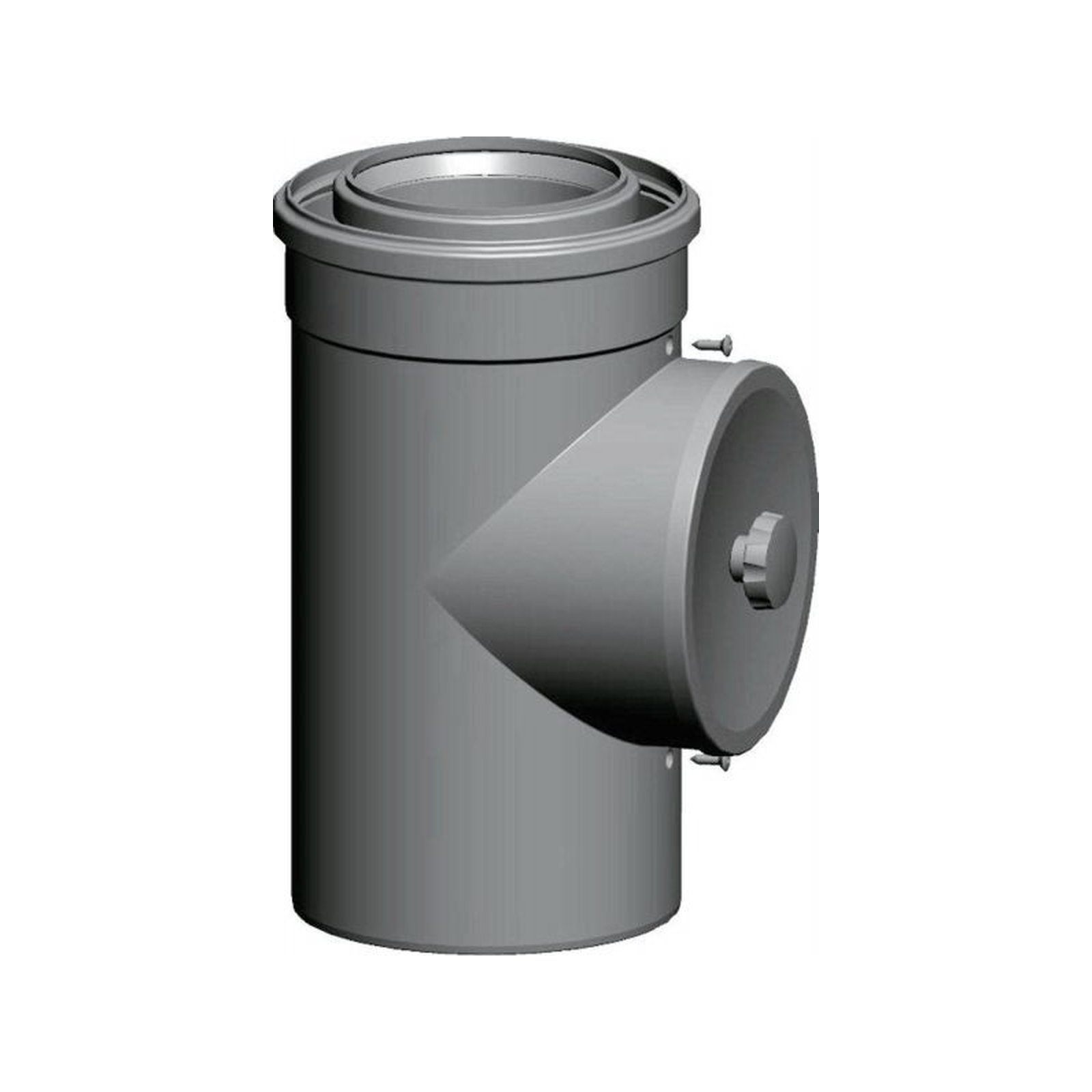 Wolf Revisionsrohr konzentrisch DN110/160 250mm Schnellverschluss steckbar weiß 2651552