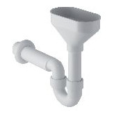 Geberit Rohrbogengeruchsverschluss Trichter oval d40 PP weiss-alpin 50mm Sperrwasserhöhe 152392111
