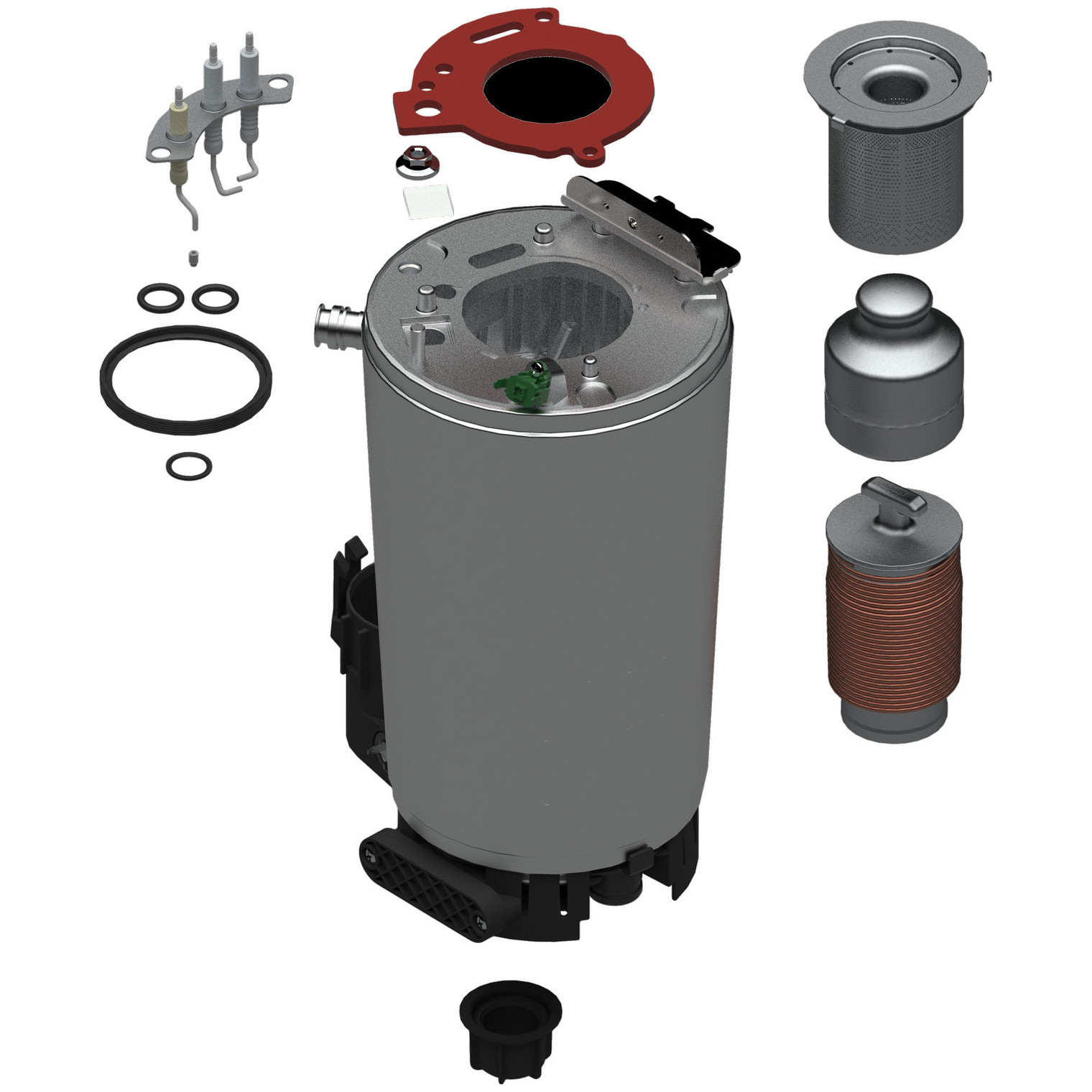 Bosch Ersatzteil Wärmeblock ZSB ZWB Serie Kompatibilität 60.7x40.7x28.5cm 11.88kg 87376010900