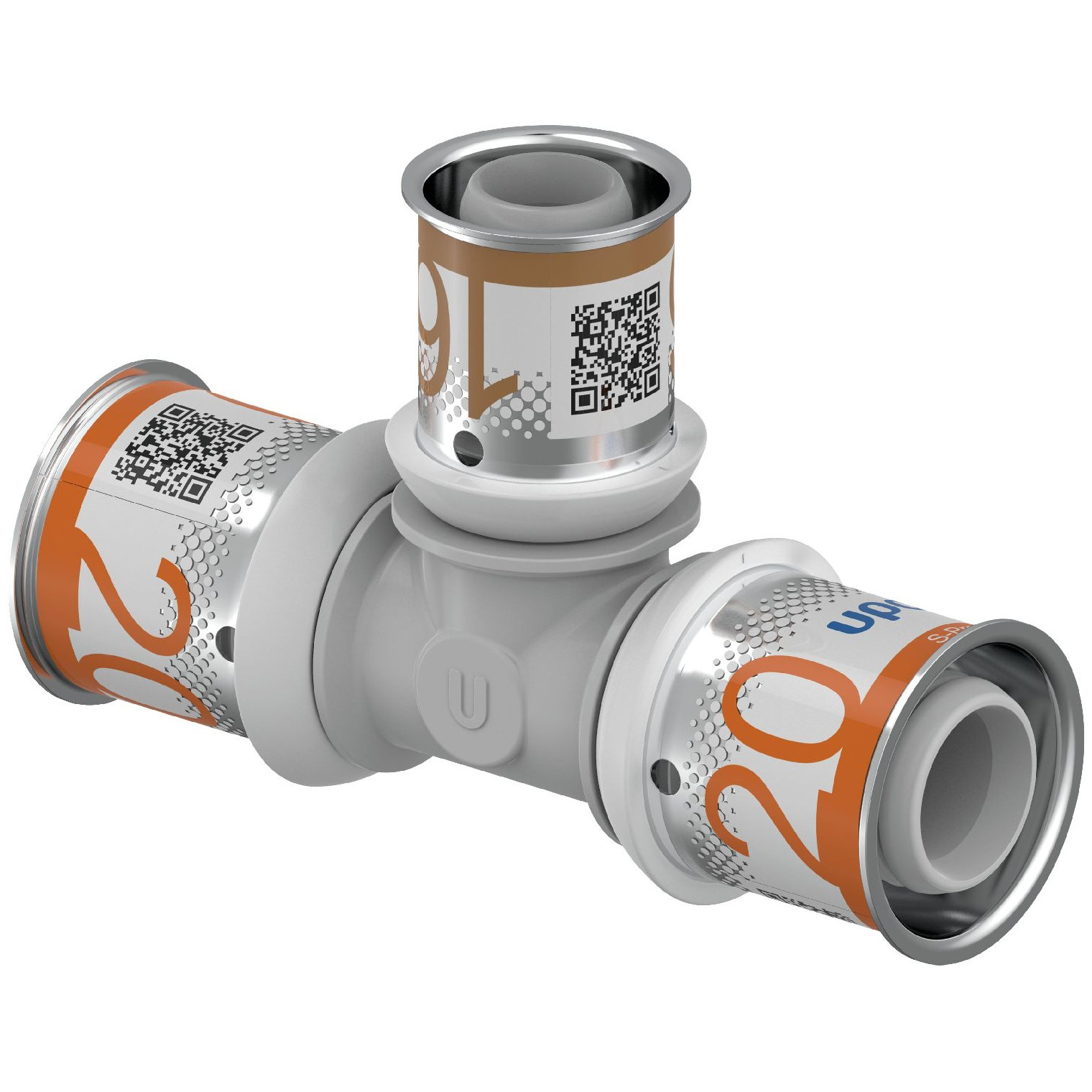 Uponor S-Press PLUS T-Stück reduziert PPSU 20x16x20 mm Pressmuffe DVGW zertifiziert 1039950