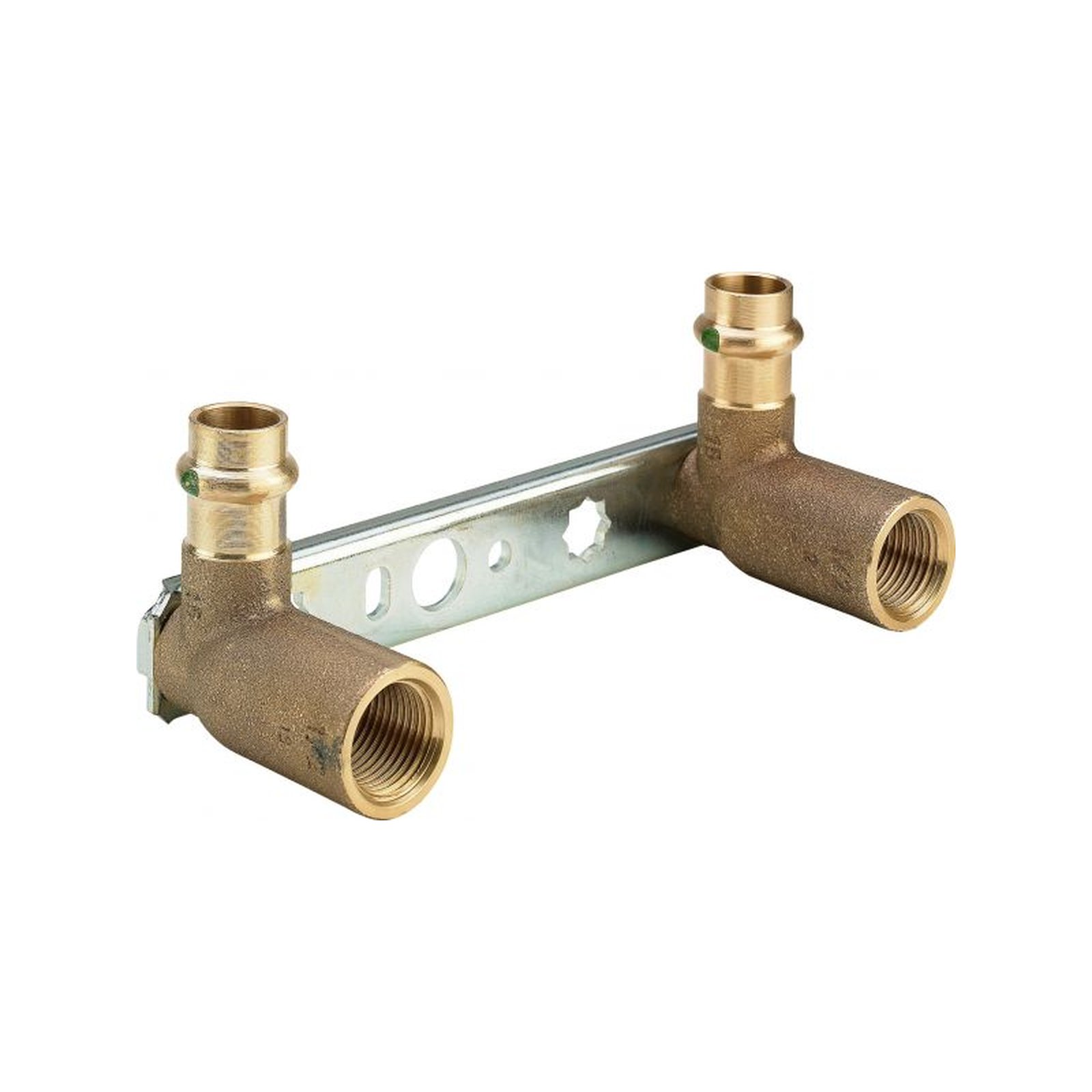 Viega Pressfitting Sanpress Montageeinheit 15x1/2x45x80/100 flach SC-Contur Siliziumbronze 135119