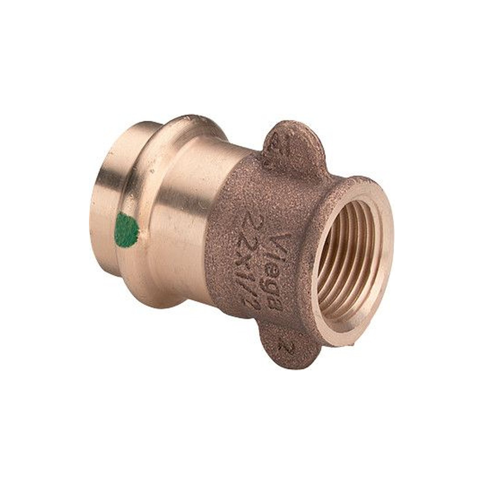 Viega Pressfitting Sanpress Übergangsmuffe 18mm x 1/2 IG SC-Contur Rotguss Innengewinde 298913