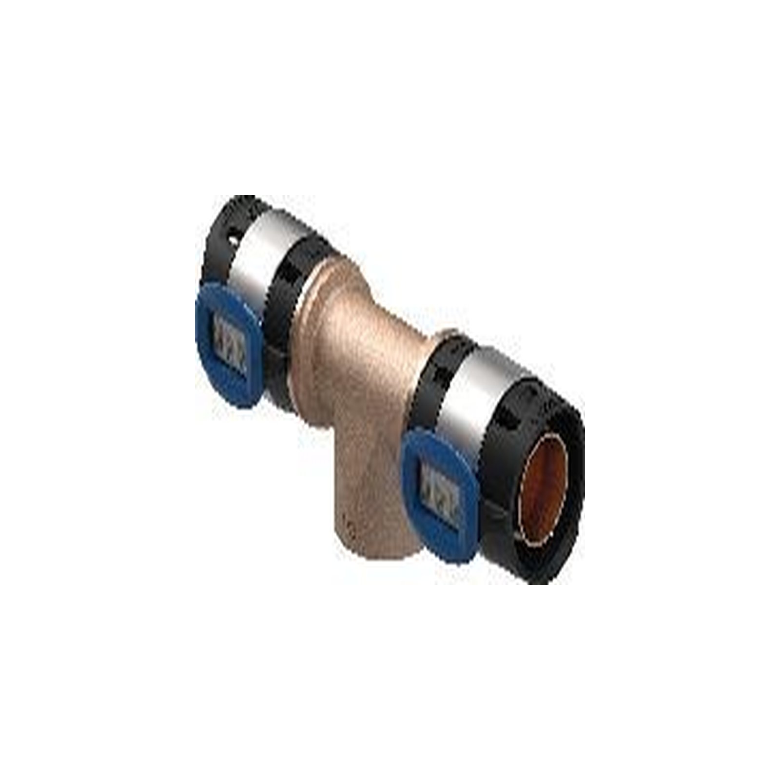 Geberit FlowFit T-Stück Innengewinde Rotguss 40mm 1 Zoll Pressindikator 620174001