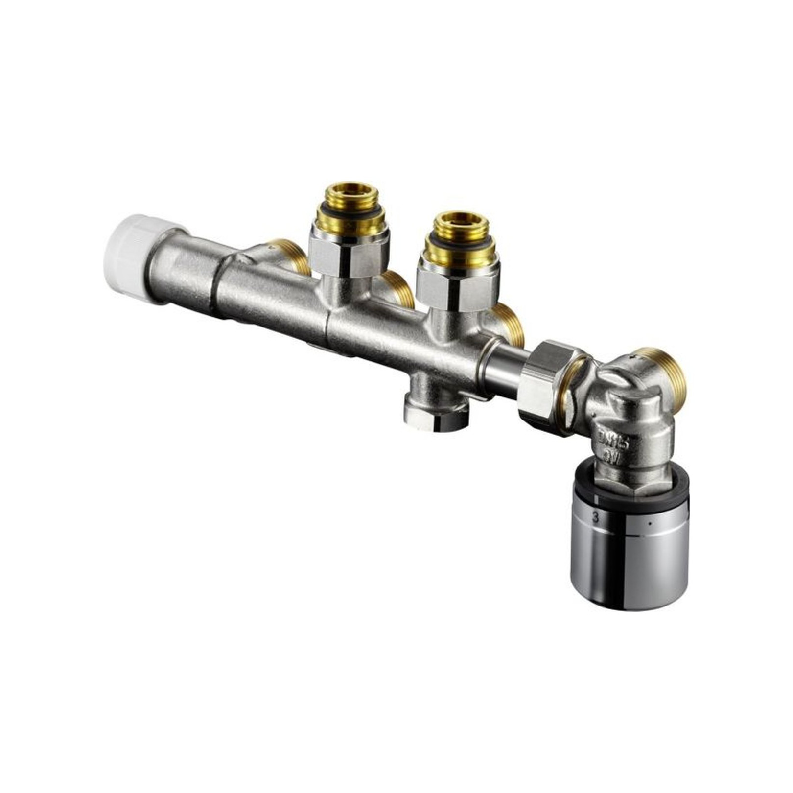 Oventrop Anschlussarmatur Multiblock T-RTL Eckausführung 1/2 Zoll AG Rücklauftemperaturbegrenzer 1184086