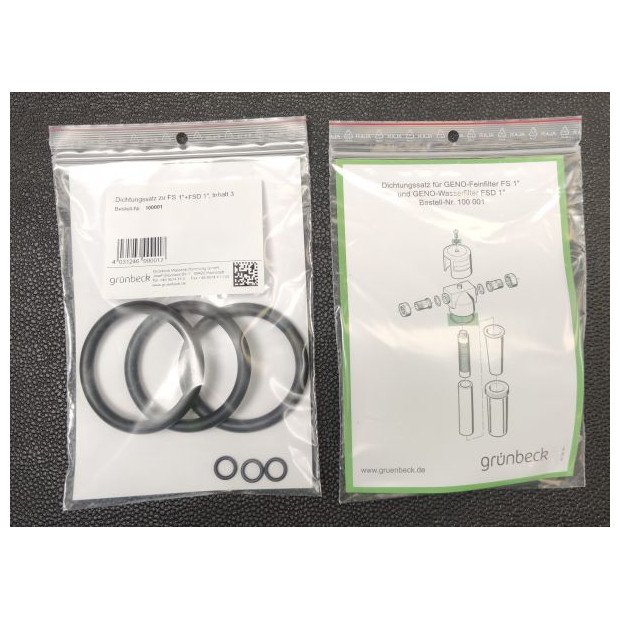 GRUENBECK Dichtungssatz FS 1 Zoll FSD 1 Zoll 3-teilig O-Ringe Wassertechnik 100001