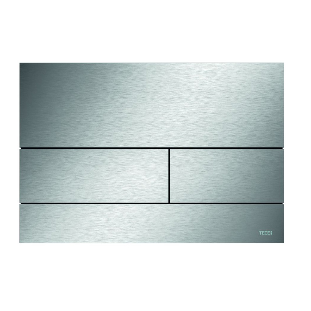 TECE WC-Betätigungsplatte TECEsquare II Metall Edelstahl gebürstet Anti-Fingerprint Zweimengentechnik 9240830