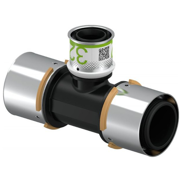 Uponor Verbundrohr Fitting S-Press T-Stück reduziert PPSU 50-32-50 Presshülse Pressanschlag 1039969