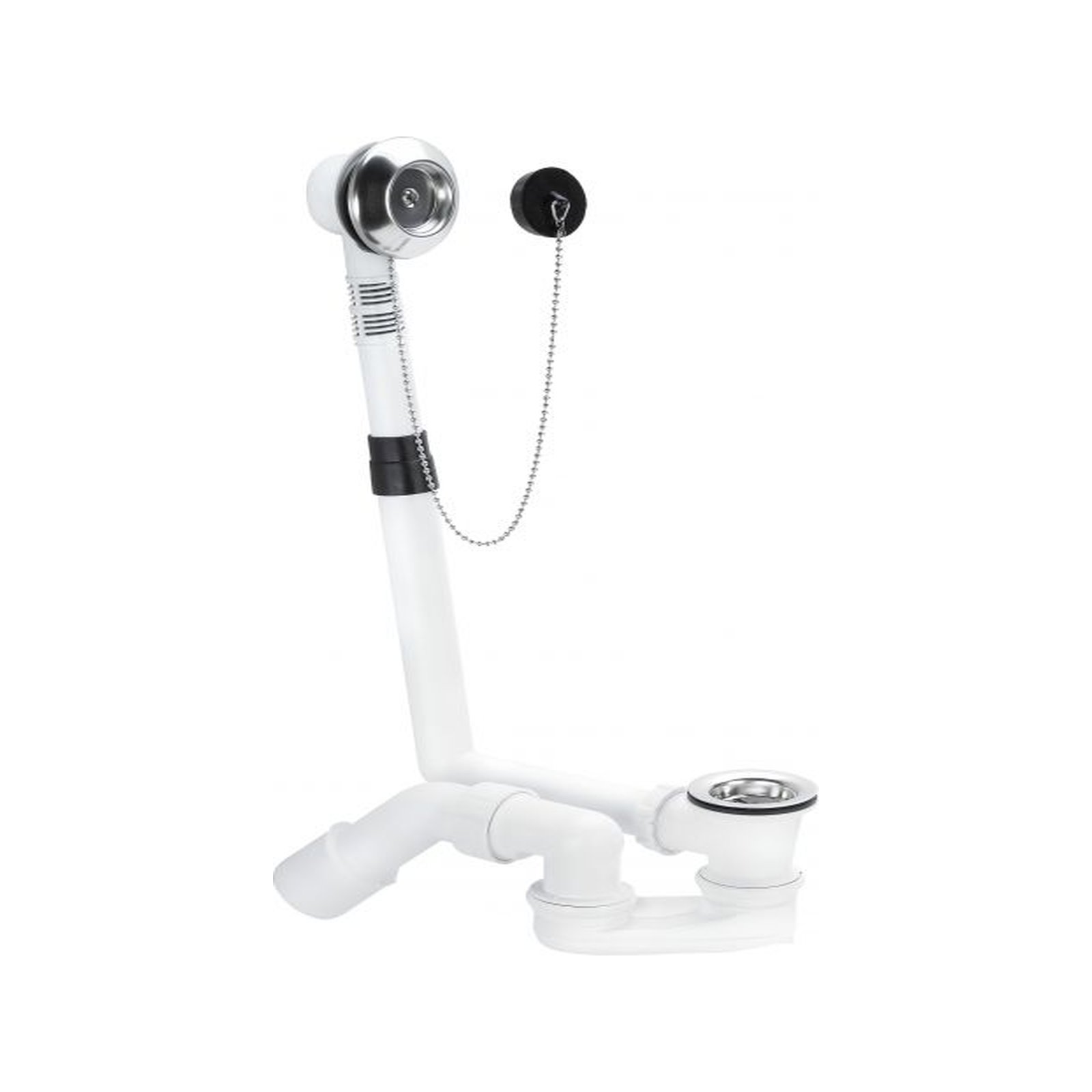 VIEGA Wannen-Ab- und Überlaufgarnitur Citaplex 6175.45 101947 verchromt Edelstahlrosette Geruchverschluss DN40 45Grad Ablaufbogen