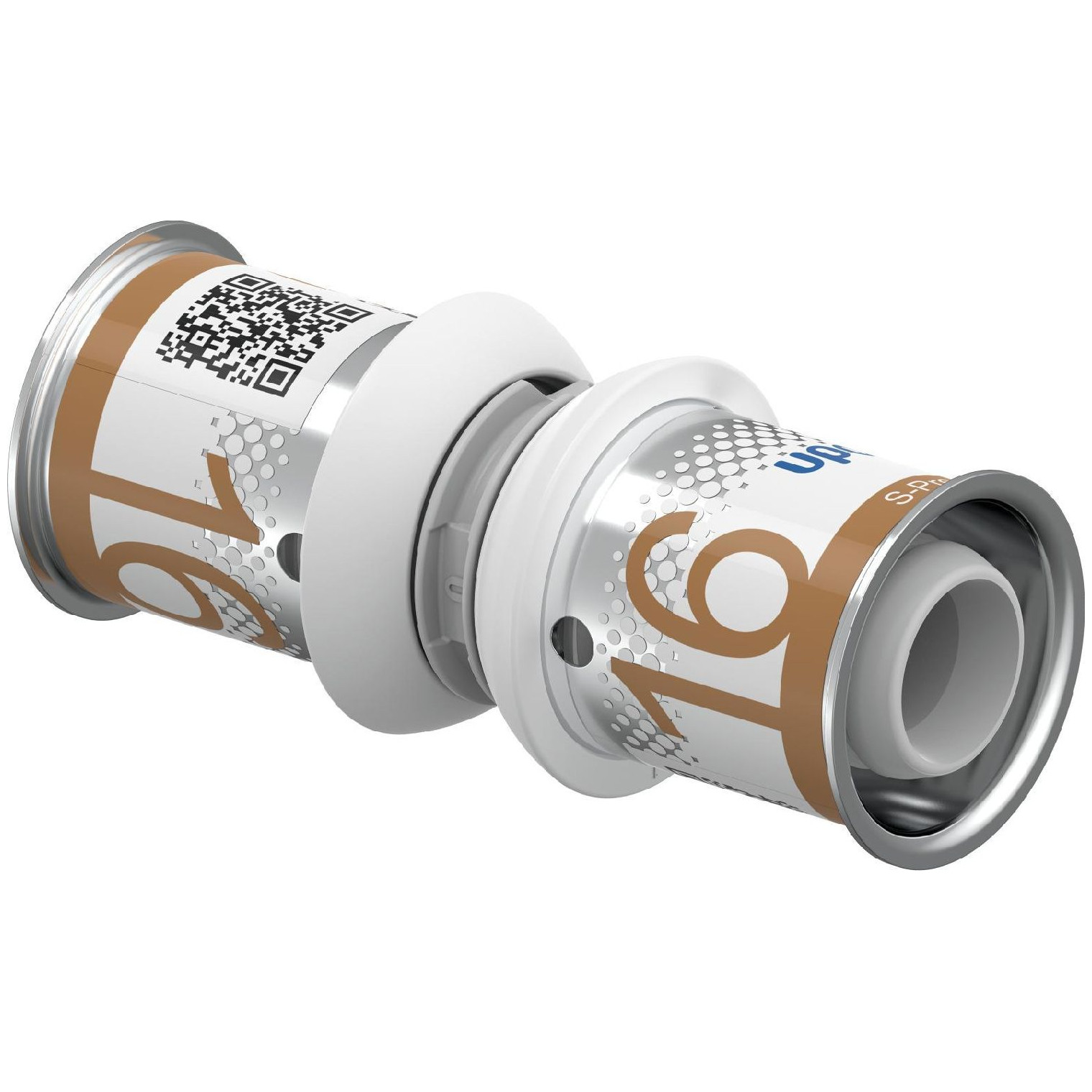 Uponor S-Press PLUS Kupplung PPSU Pressmuffe 16 mm gerade DVGW Edelstahlpresshülse 1039933