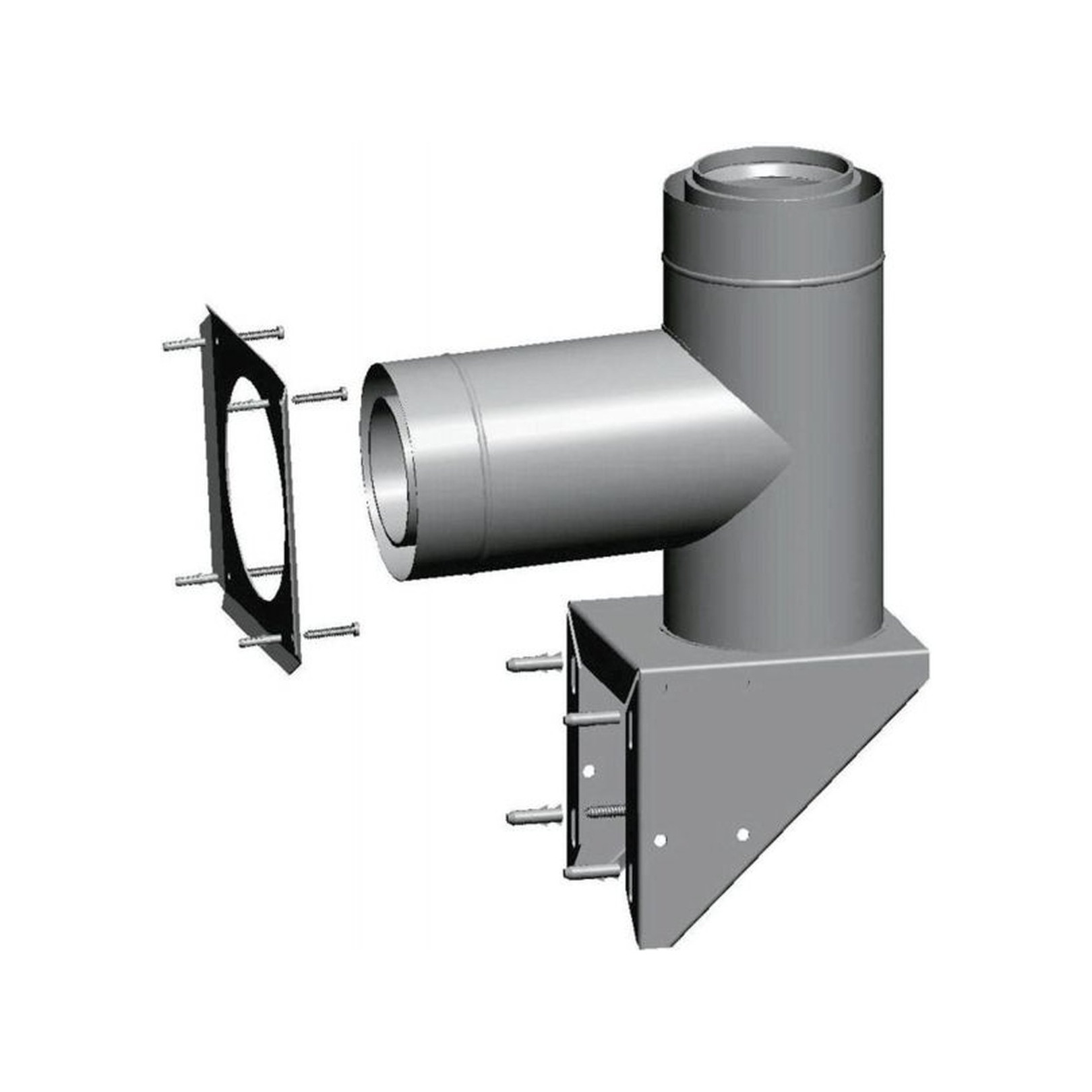 Wolf Außenwandkonsole DN80/125 Edelstahl PP Abgasleitung Fassade 2651682