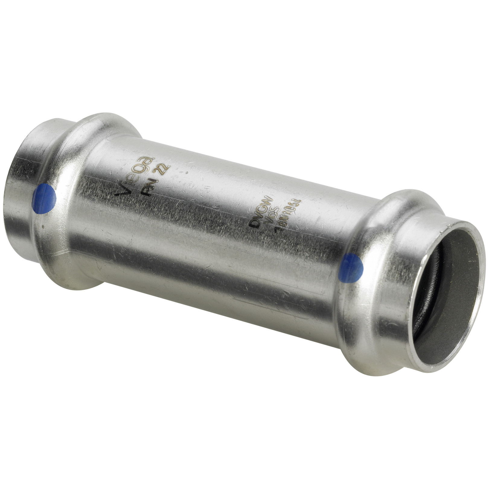 Viega Schiebemuffe Sanpress Inox 2315.5LF SC-Contur LABS-frei Edelstahl 54mm EPDM 666200