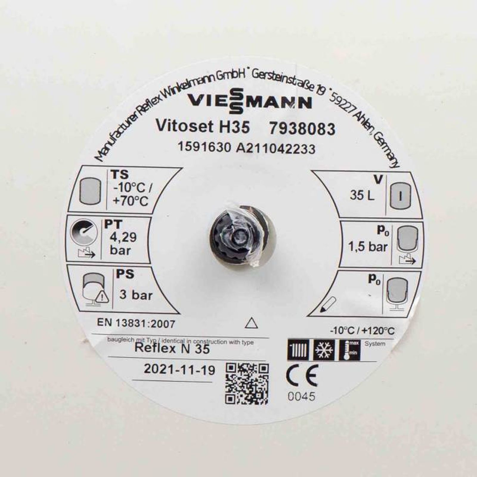 Viessmann Membran-Ausdehnungsgefäss H35 white-7938083