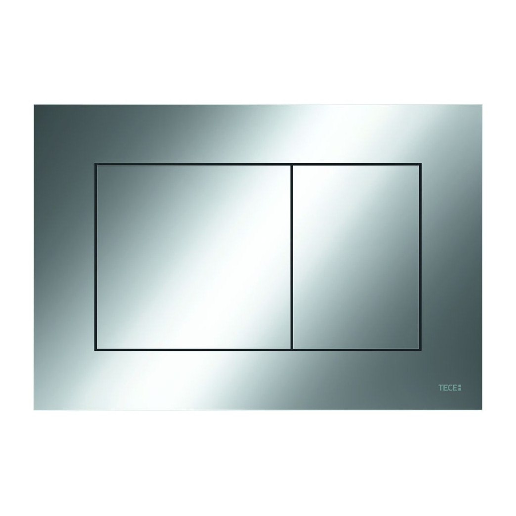 TECE Betätigungsplatte TECEnow WC Chrom glänzend Zweimengentechnik flach 9240401