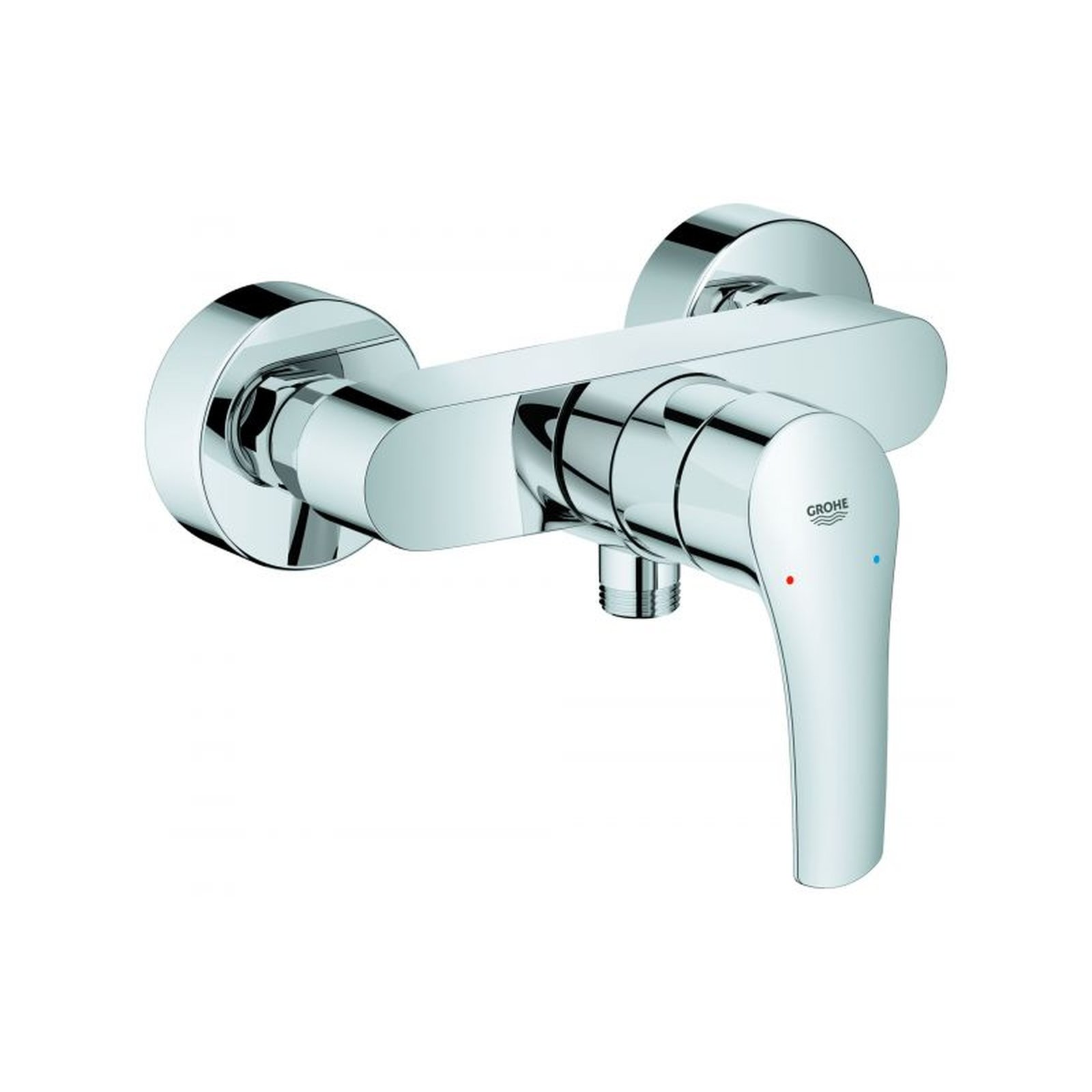 GROHE Einhebel-Brausebatterie Eurosmart Wandmontage eigensicher chrom GROHE Einhebel-Brausebatterie Eurosmart Wandmontage eigensicher chrom
