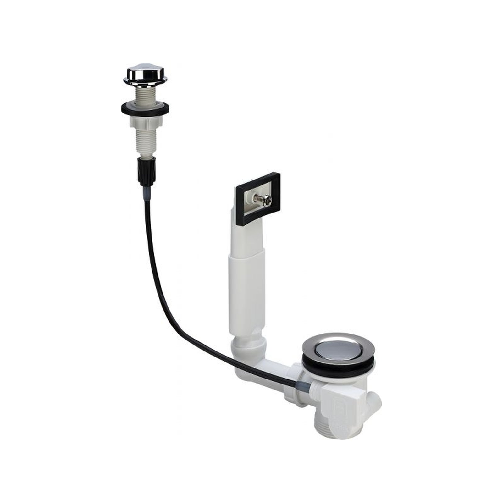 Viega Ablaufgarnitur 7138.2 1 1/2 Zoll Bowdenzug Überlauf Edelstahl Kunststoff 147266