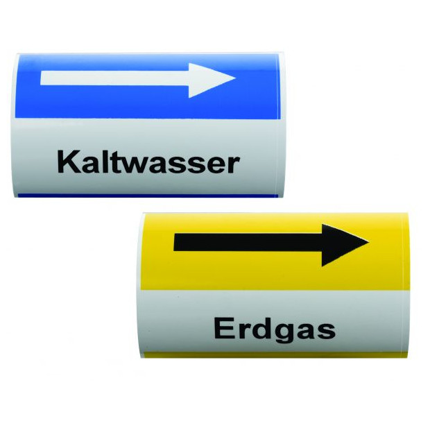 FLAMCO SIMPLEX Kennzeichnungsaufkleber Heizung V PE rot PVC-Folie selbstklebend 78mm 5m Rolle F55161