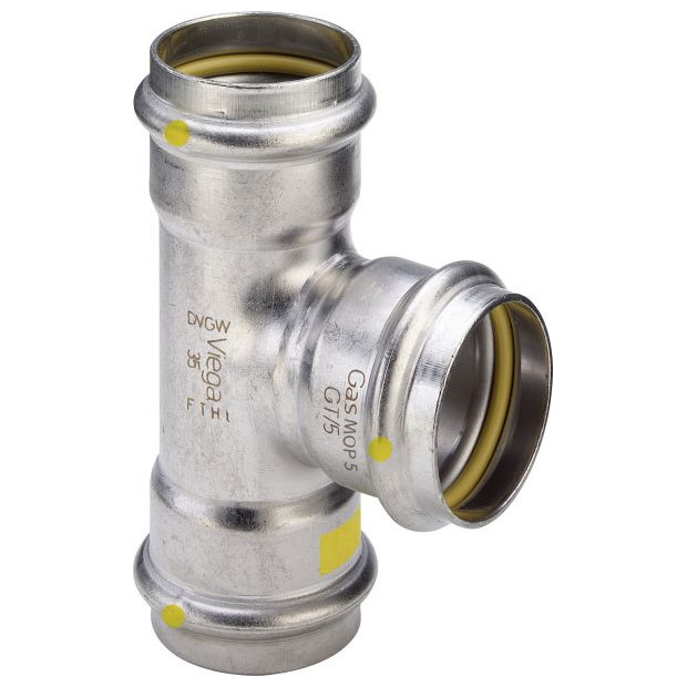 Viega T-Stueck Sanpress Inox G 0218 Edelstahl-Rostfrei 22mm HNBR Dichtelemente 486488