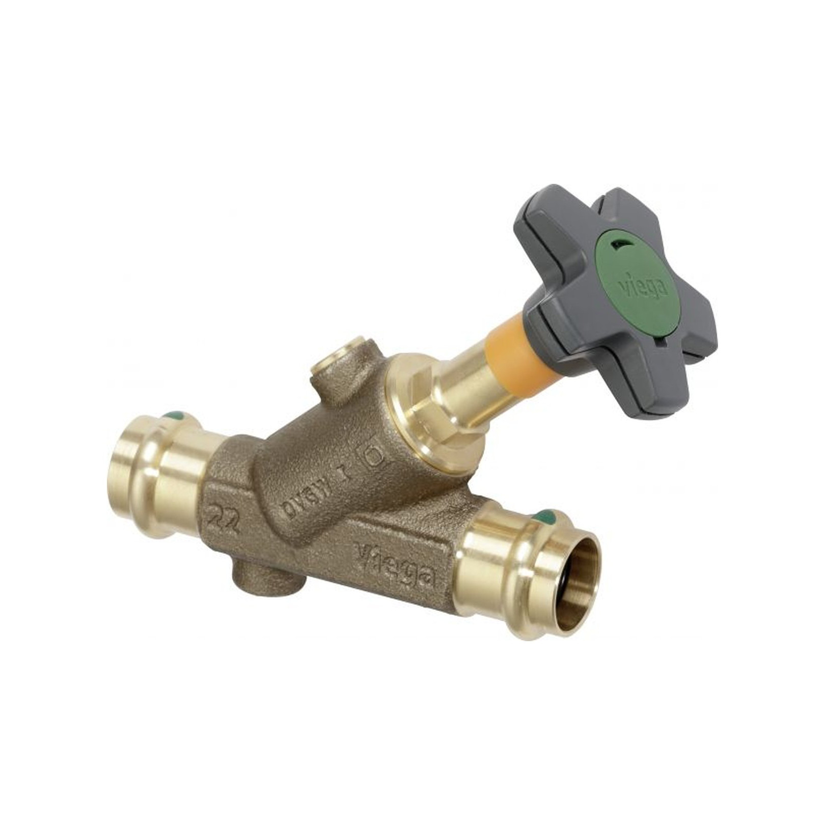 Viega Schrägsitzventil Easytop 2237.5 22mm Rotguss SC-Contur 756888