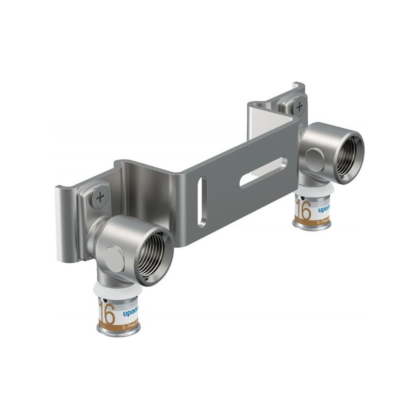 Uponor S-Press PLUS Montageeinheit Gemini 16mm DN15 IG c/c150mm Edelstahlpresshülse 1070664