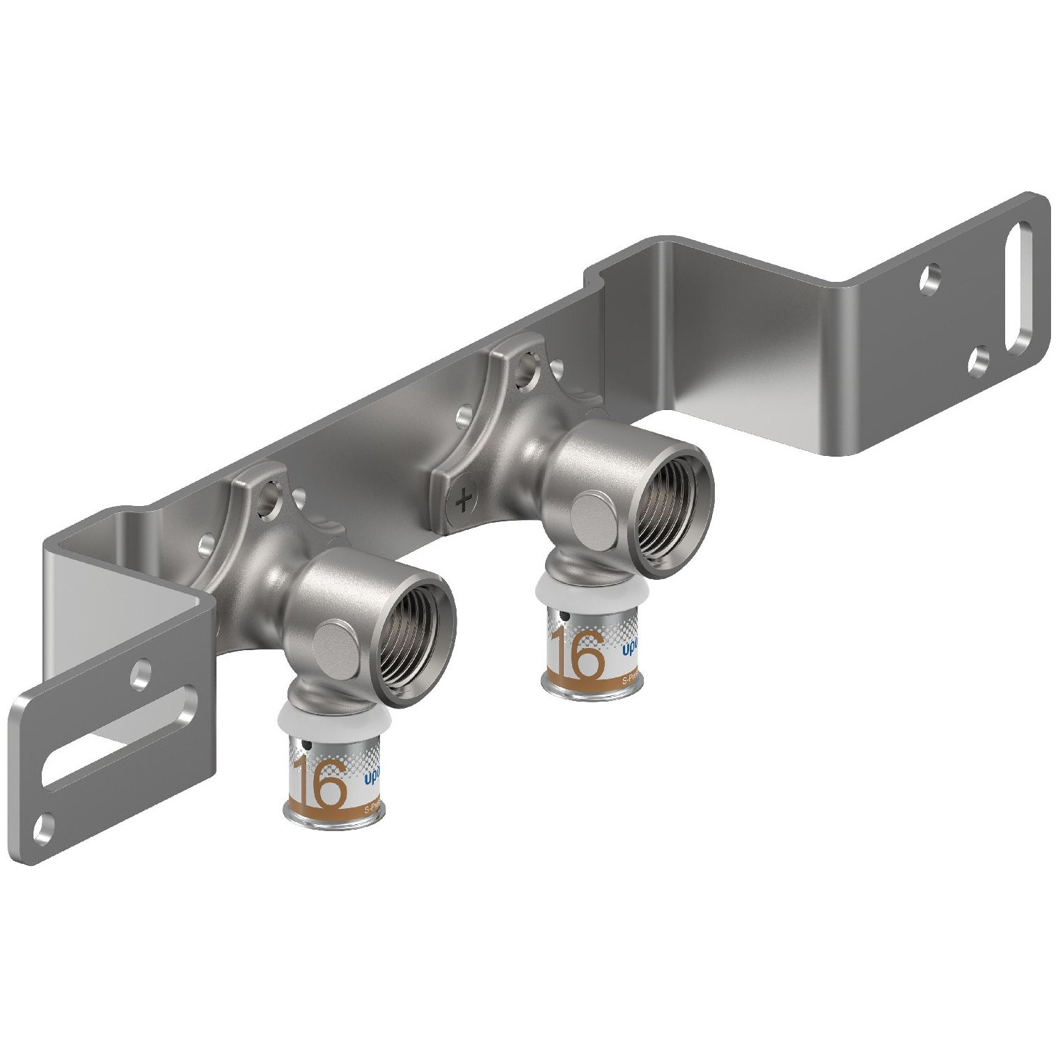 Uponor S-Press PLUS Montageeinheit 16mm DN15 IG Edelstahlpresshülse PPSU Messing verzinnt 1070661