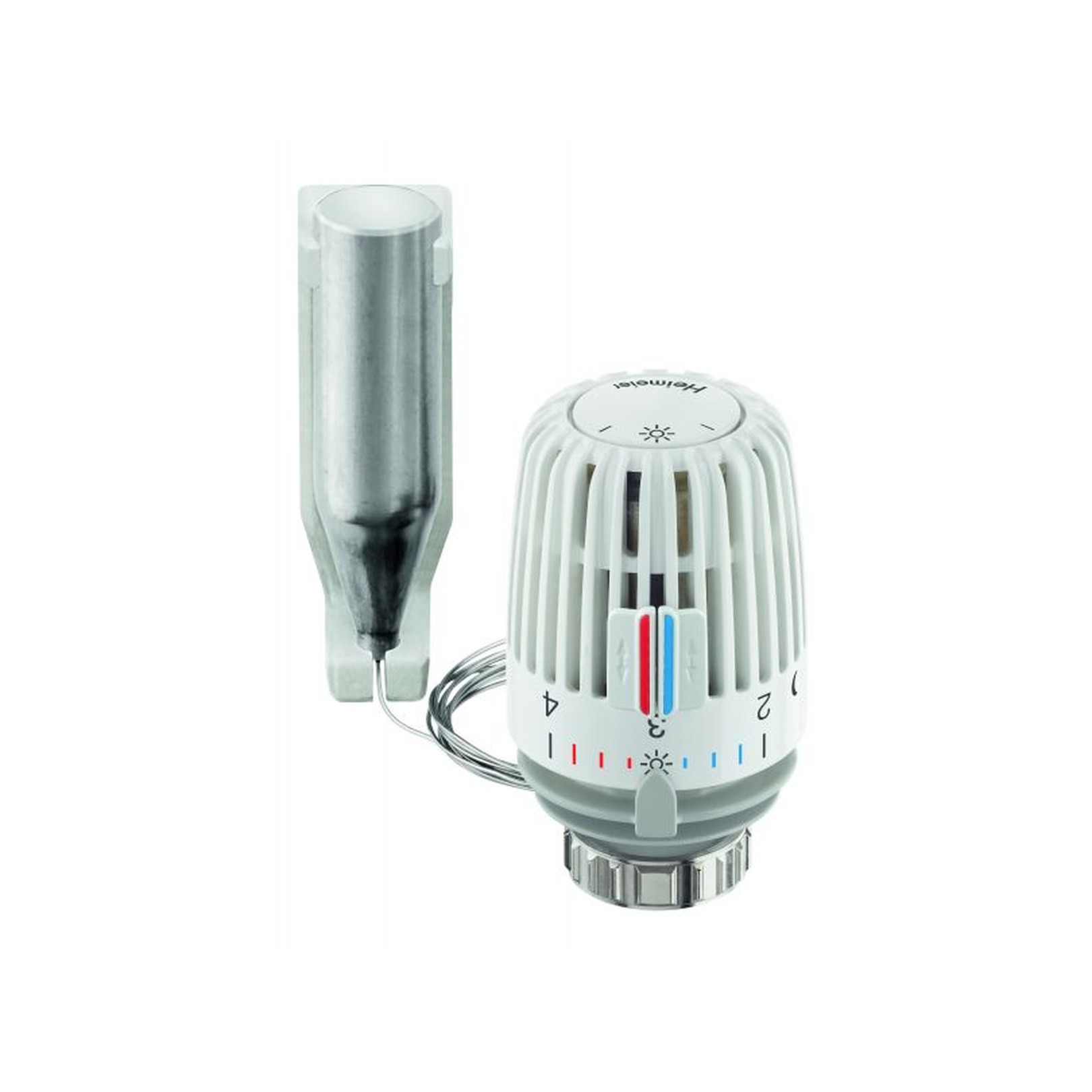 Heimeier Thermostatkopf K Fernfühler flüssigkeitsgefüllt Kapillarrohr 1.25m weiß RAL9016 6001-00.500