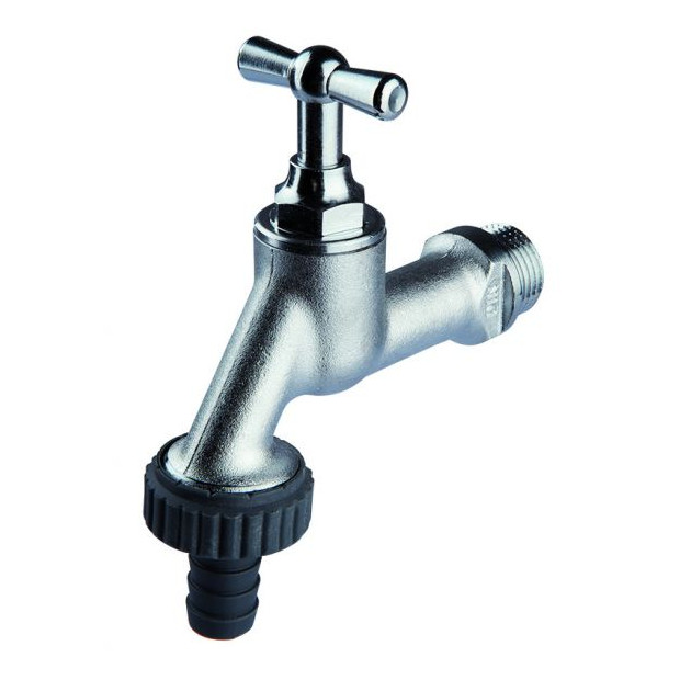 AALBERTS Auslaufventil SEPP GERMANY 1151 DN20 matt verchromt Knebelgriff Schlauchverschraubung 0000102