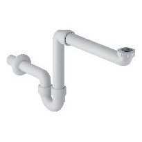 Geberit Raumsparsiphon Waschtisch Ablauf Raumsparmodell 1 1/2 DN40 Reduzierung DN32 Wandrosette 151107111