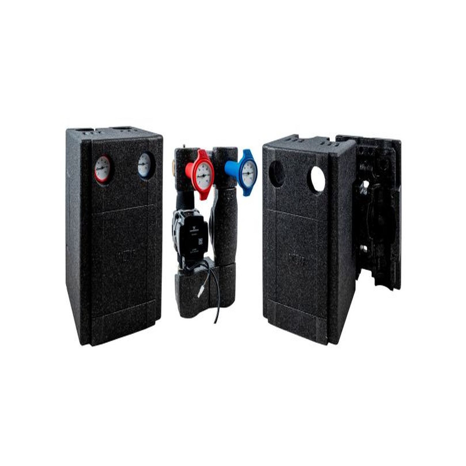 Wolf Verrohrungsgruppe Heizkreis DN25 Hocheffizienzpumpe drehzahlgeregelt Kugelhähne Thermometer Schwerkraftbremse 2072137