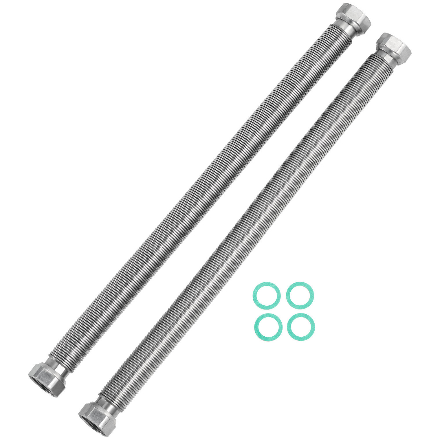Buderus Installationspaket INPA lang 2x Edelstahlwellrohr DN25 500-1000mm ausziehbar Flachdichtungen 8738214740
