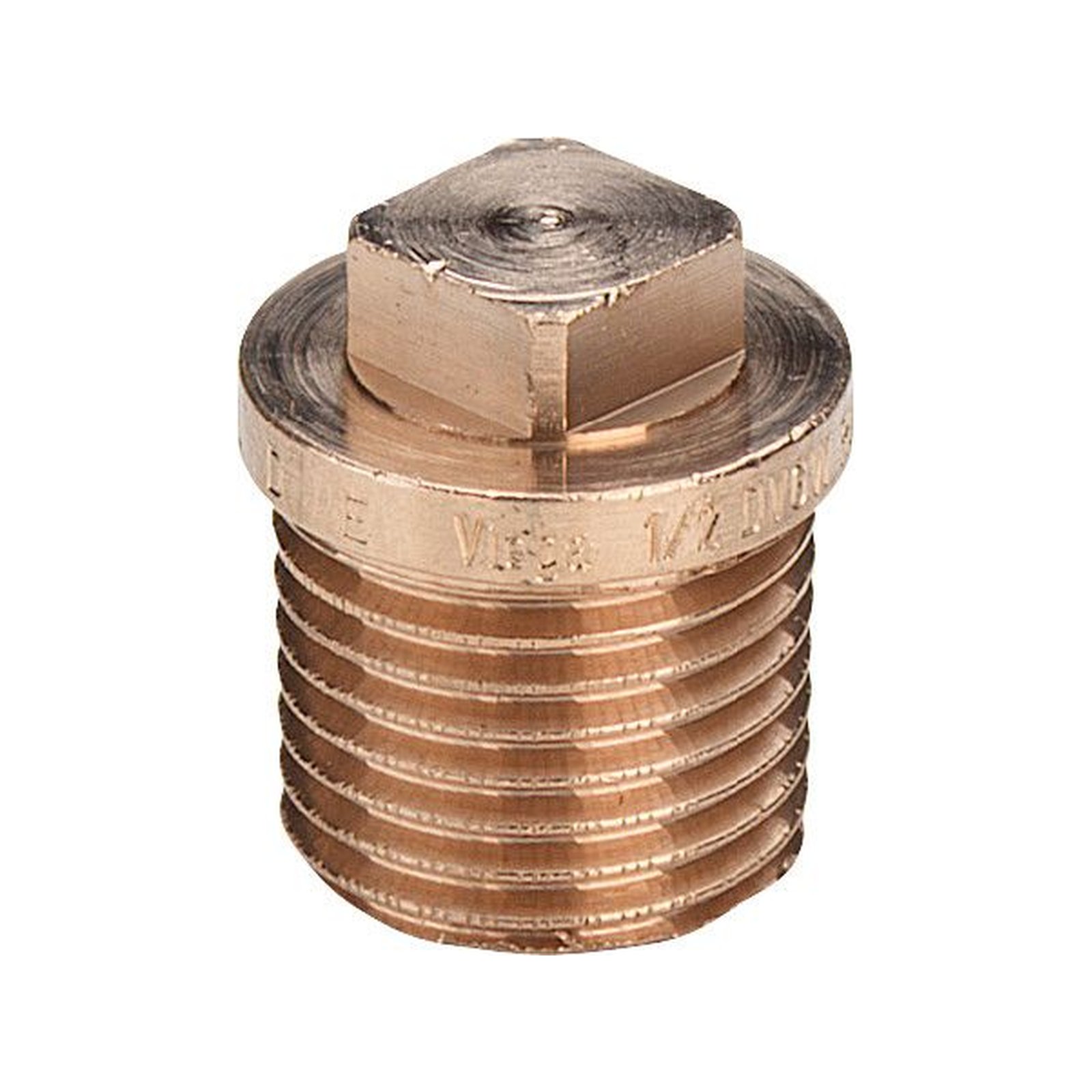 VIEGA Rotguss Gewindefitting Stopfen 3290 Vierkant Rand DN50 2 Zoll AG 322151
