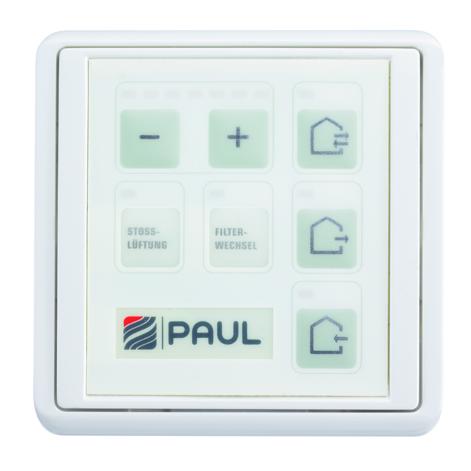 Zehnder Bedieneinheit LED RD Climos Focus Novus Folientastatur RAL9010 521014130