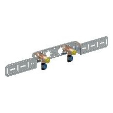 Geberit FlowFit Anschlusswinkel 90 Grad 2-fach vormontiert bleifreier Rotguss 20mm 1/2 Zoll Hersteller-Artikelnummer 619661001