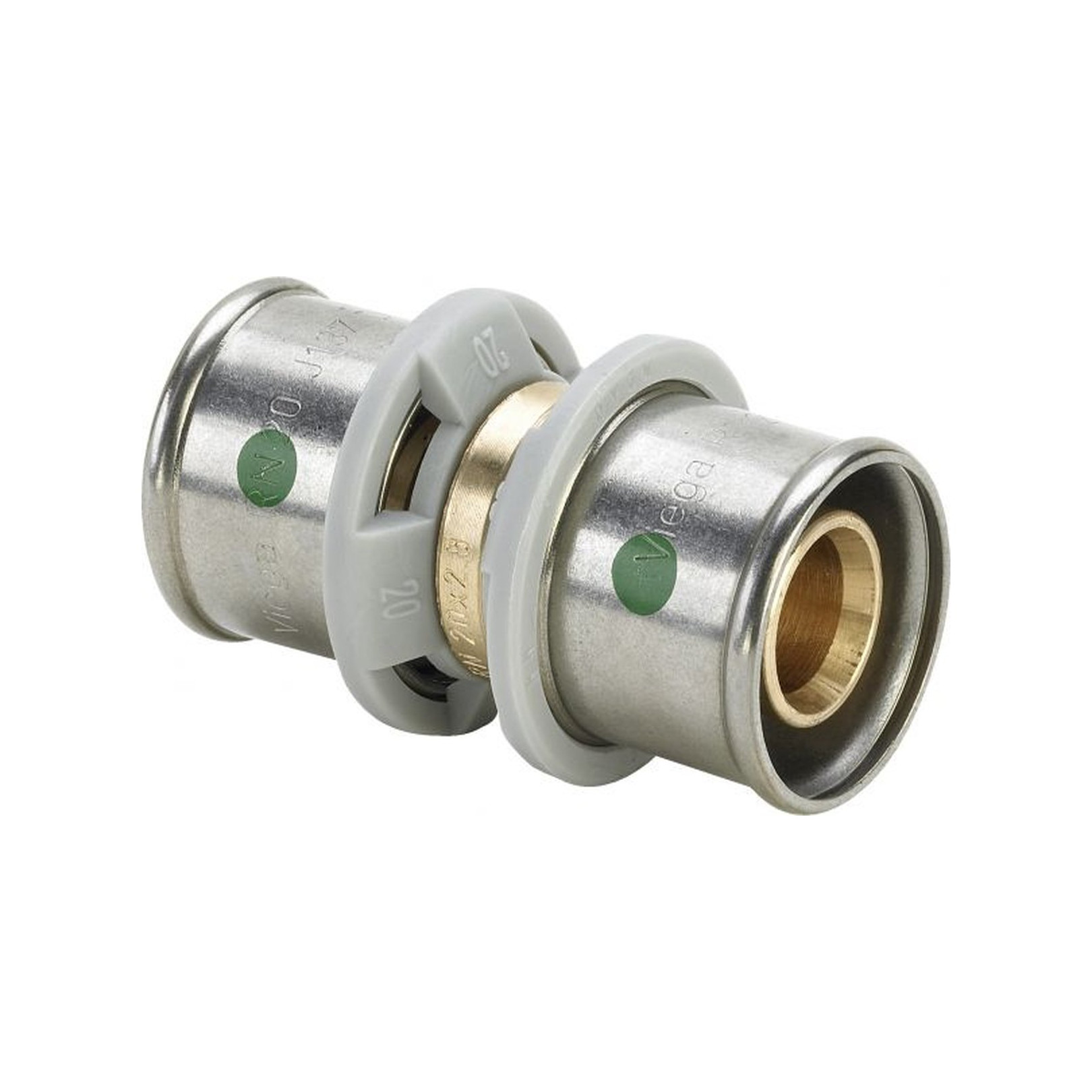 Viega Pressfitting Sanfix P 2115 Kupplung 50 x 40 mm Rotguss SC-Contur reduziert 566524
