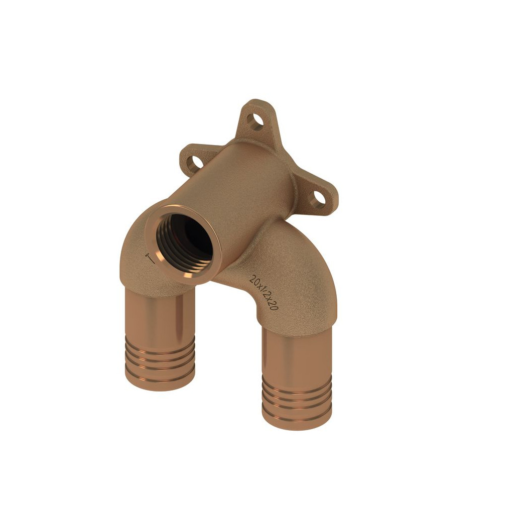 TECElogo-Push Universal-Doppelwandscheibe 20 Rp 1/2 20 Rotguss Siliziumbronze 8723011