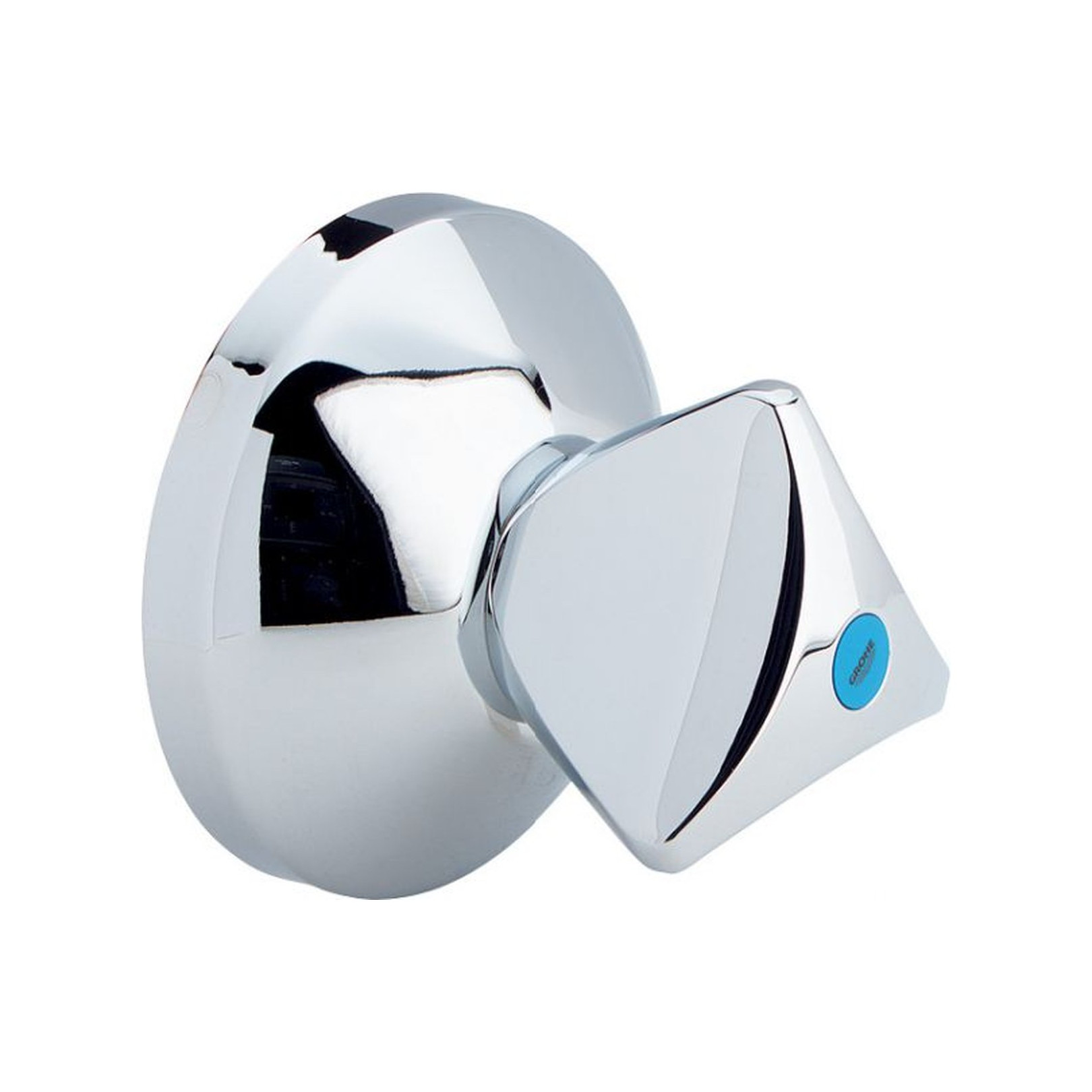 Viega Ausstattungs-Set Mod 2236 275075 Rosette verchromt blau Drehgriff UP-Geradsitzventil 2235