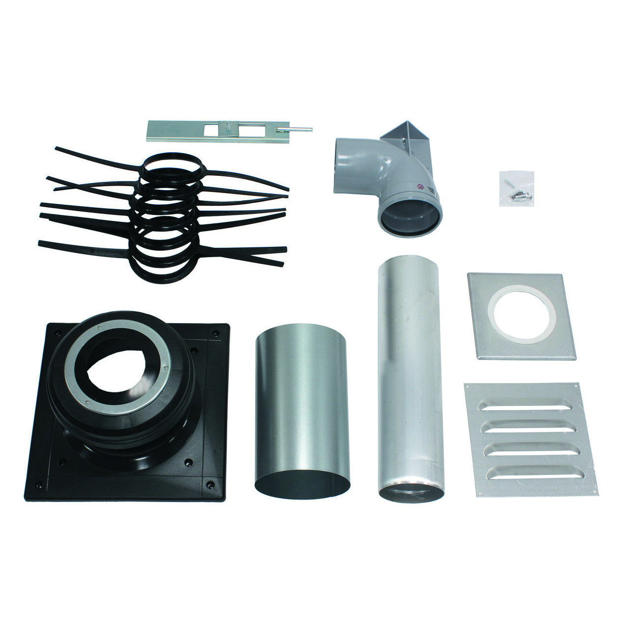 Vaillant Anschluss-Set Schachteinbau 130 PP Basis-Set Abgasrohr Lüftungsgitter 0020042762