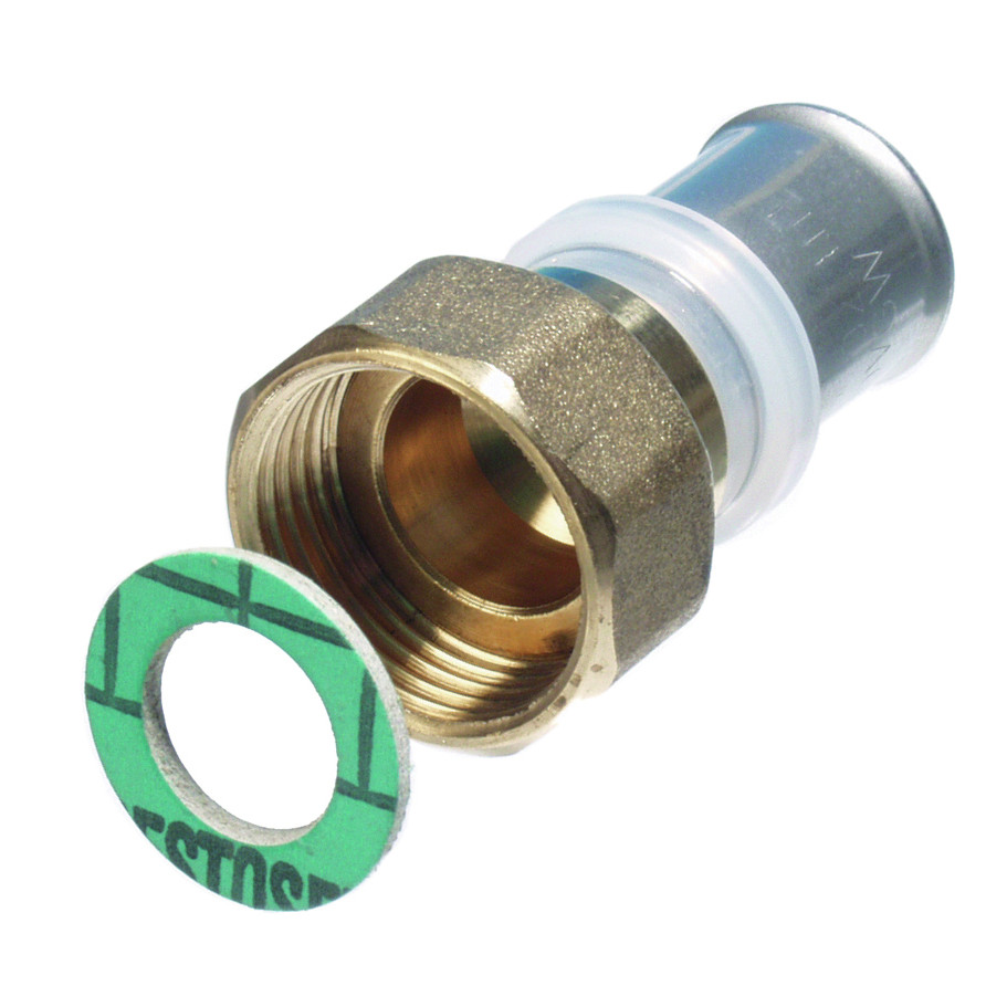 20-3/4" IG Übergangspressverschraubung Premium flachdichtend 17010354