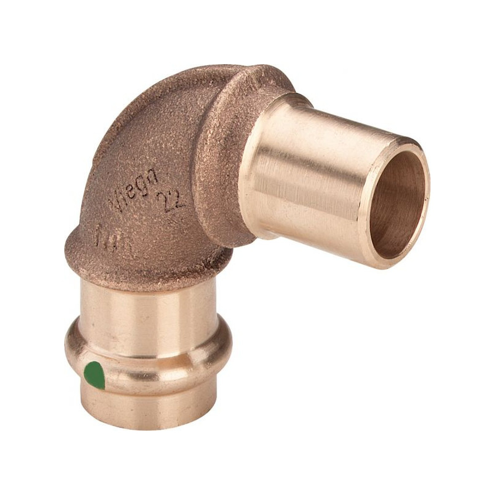 Viega Sanpress Bogen 191221 54 mm 90 Grad Rotguss Siliziumbronze SC-Contur EPDM Einsteckende