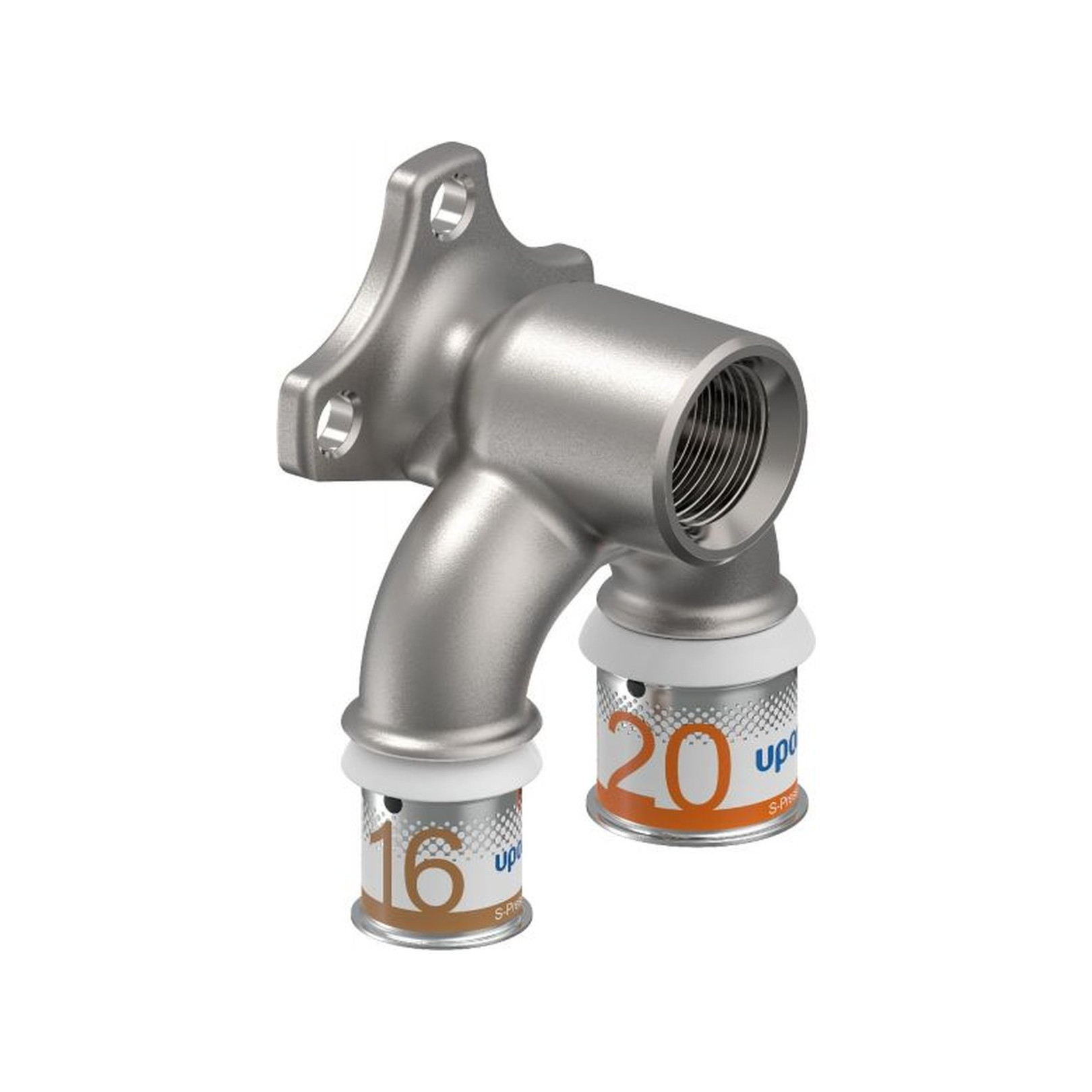 Uponor S-Press PLUS U-Wandscheibe Pressfitting 16mm DN15 20mm IG Edelstahlpresshülse DVGW 1070632