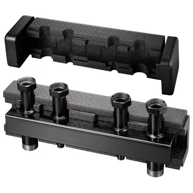 OVENTROP Verteilerbalken Regumat DN 32 3 Heizkreise Stahl Waermedaemmung 1351673